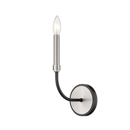 Z-Lite Haylie 1 Light Wall Sconce, Matte Black 479-1S-MB-BN